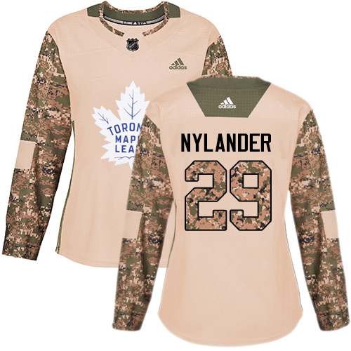 Adidas Maple Leafs #29 William Nylander Camo Authentic Veterans Day Women's Stitched NHL Jersey - Click Image to Close